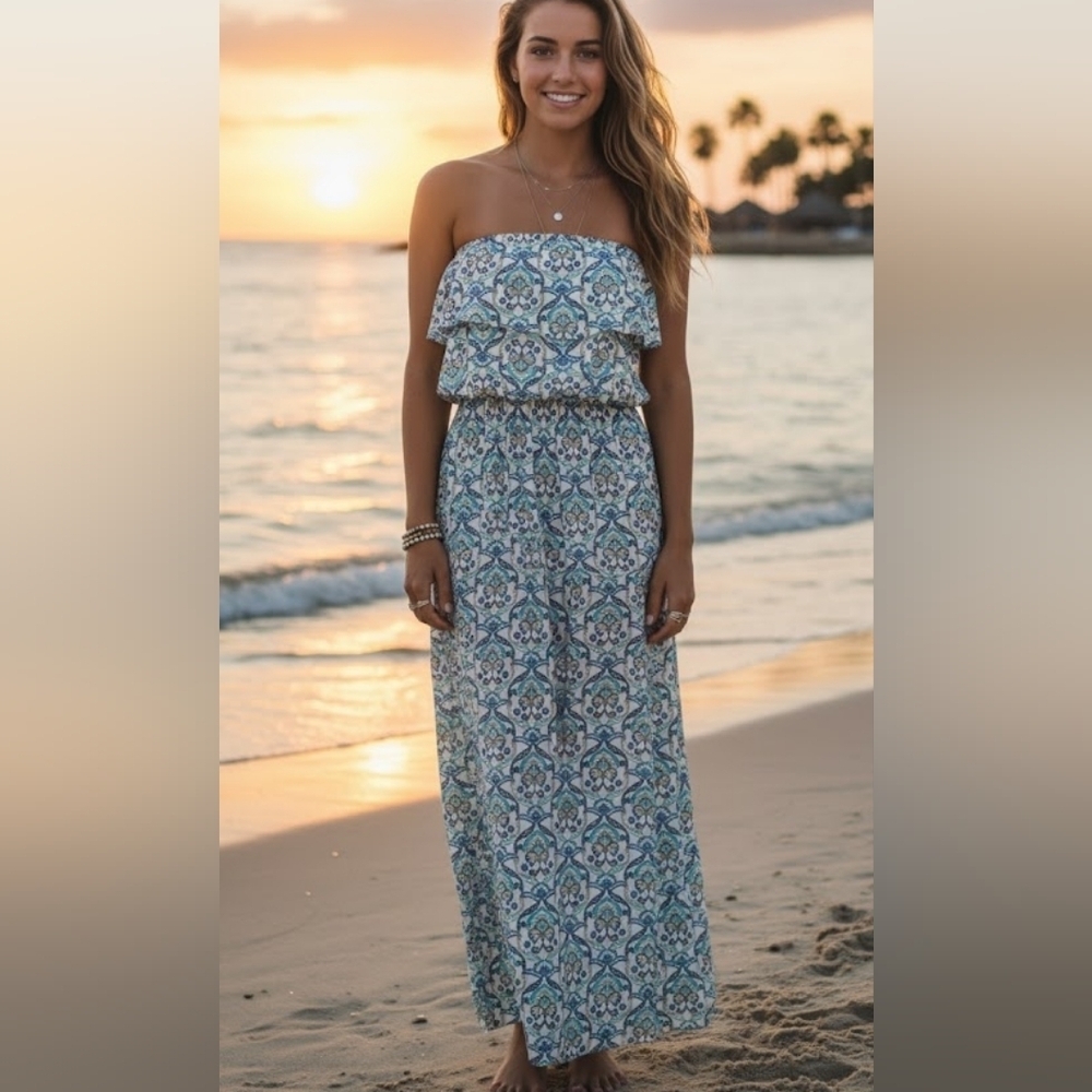 SKEMO boho maxi dress size S